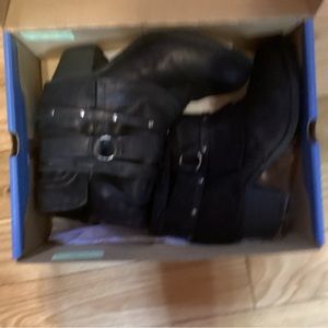 Jelly pop womens boots black Renne black distressed